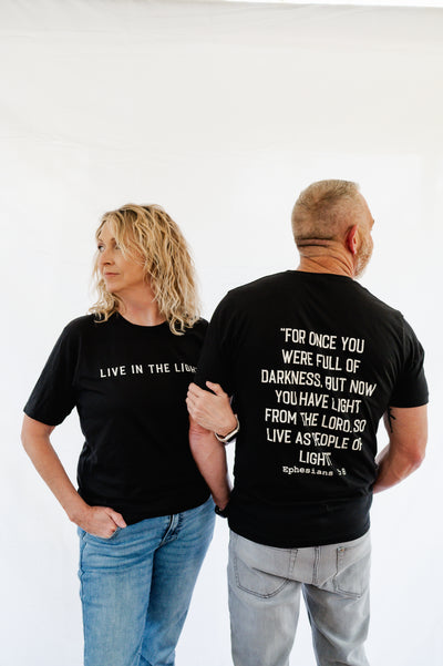 Live in the Light Black Tee