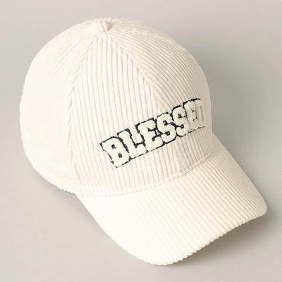 Blessed Corduroy Hat - Ivory