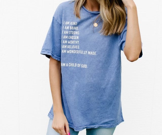 Child of God Blue Graphic Tee