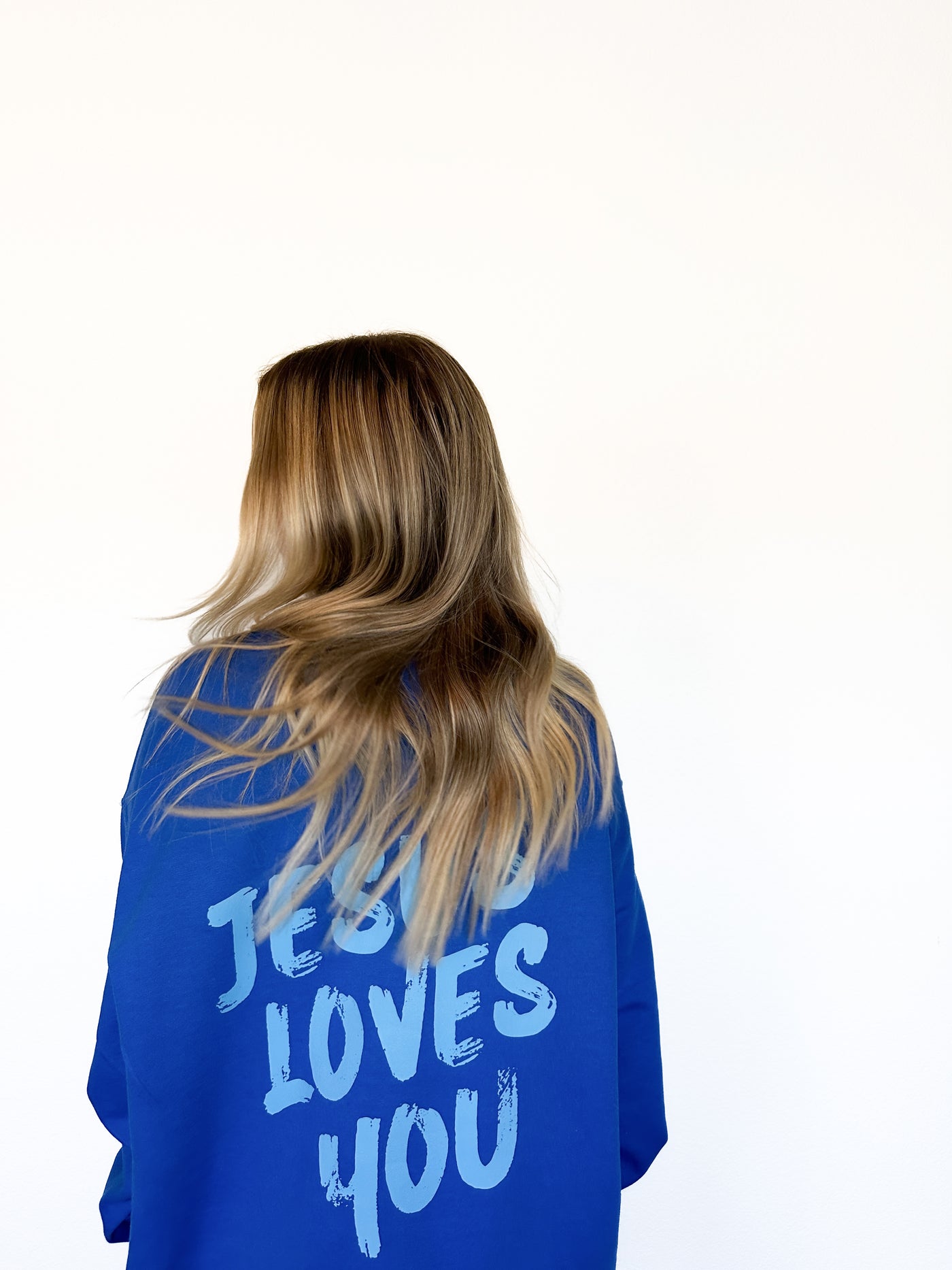 Jesus Loves You Sweatshirt Blue