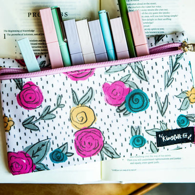 Floral Frenzy Pencil + Highlighter Pouch